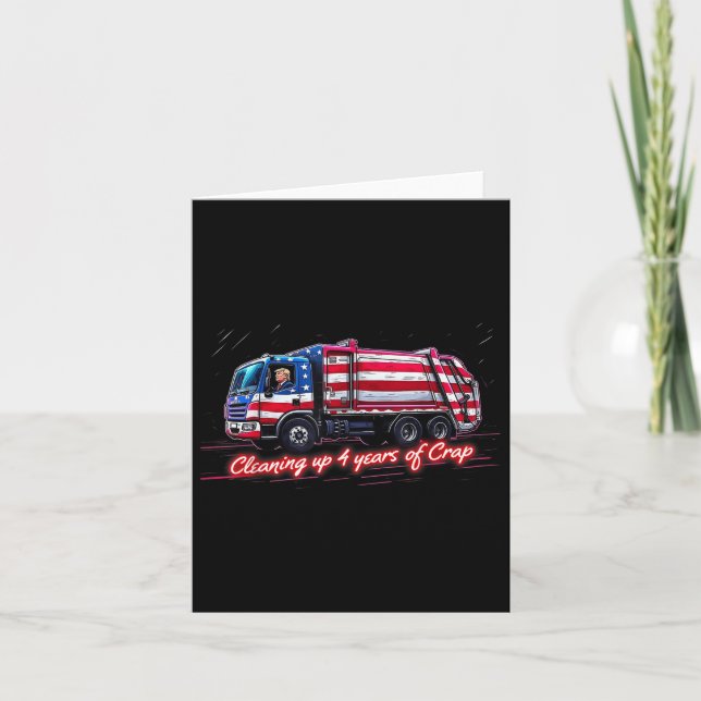 Carte Nettoyer 4 Ans De Merde Drôle Trump Garbage (Devant)