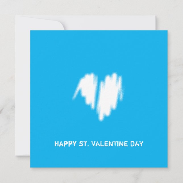 Carte Nettoyer Monochrome Moderne Coeur Blanc Code QR (Devant)