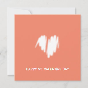 Carte Nettoyer Monochrome Moderne Coeur Blanc Code QR