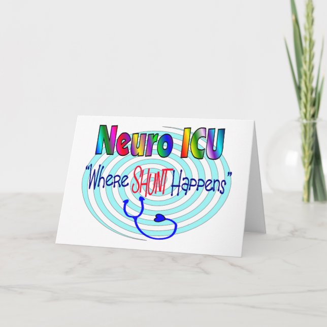 Carte NEURO ICU "Où la SHUNT arrive" (Devant)