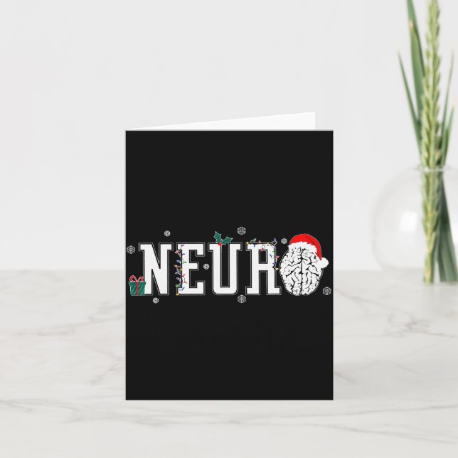 Carte Neuro Nurse Brain Santa Hat Neuroscience Nursing C (Devant)
