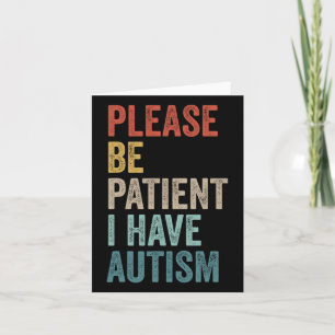 Carte Neurodivergent Autiste S'Il Vous Plaît Être Patien