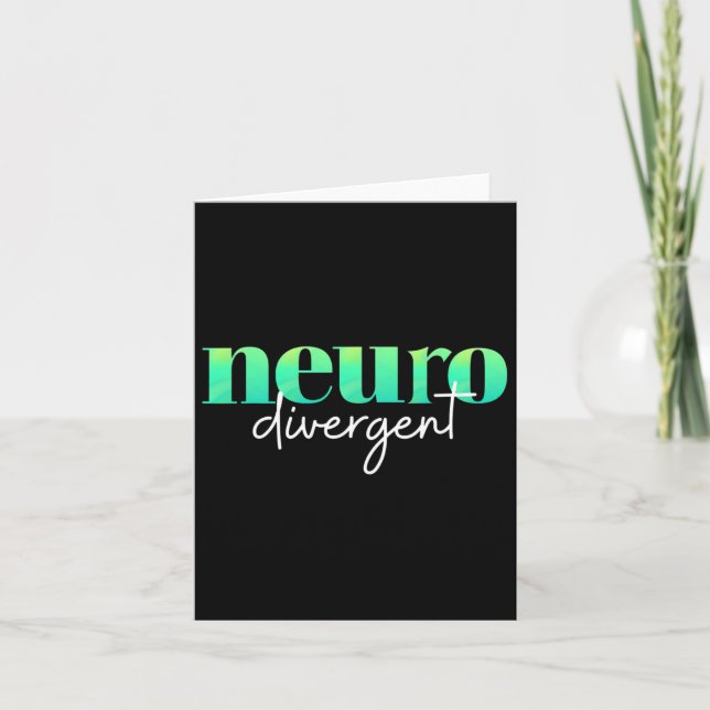 Carte Neurodivergent Fierté Pour L'Autisme Adhd Et De Co (Devant)