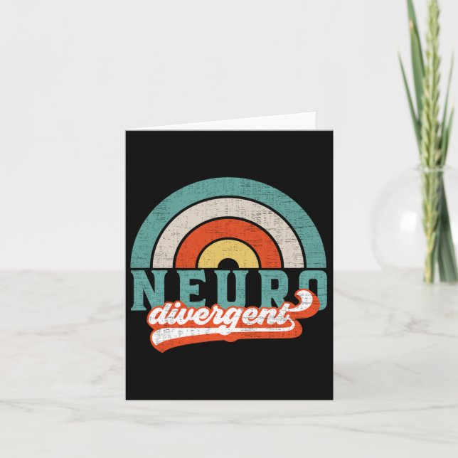 Carte Neurodivergent Fierté Pour L'Autisme Adhd Et De Co (Devant)