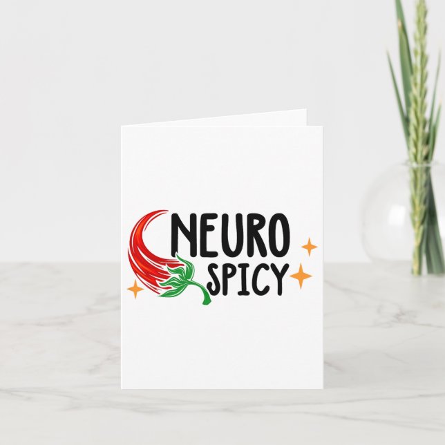 Carte Neurodiversité Épicée Neuro - Adhd - Autisme (Devant)