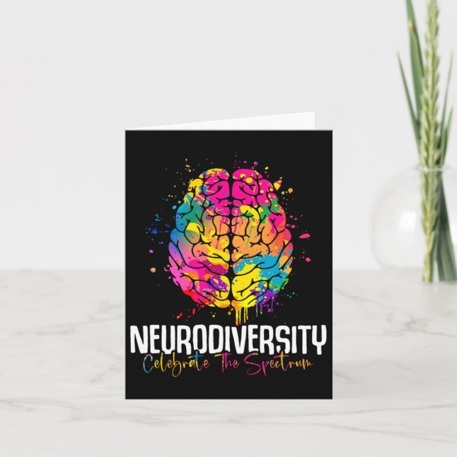 Carte Neurodiversité Fleurs Neurodivergent Autisme consc (Devant)