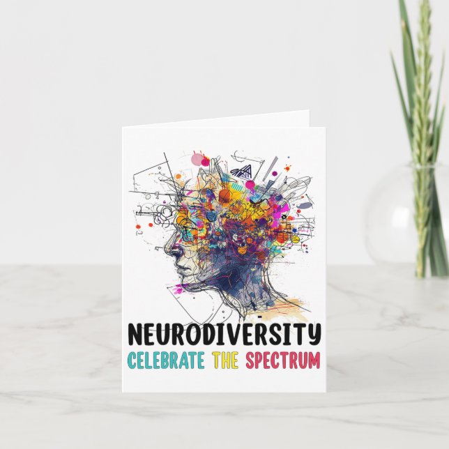 Carte Neurodiversité Sensibilisation sur l'autisme Cerve (Devant)