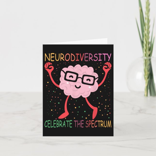 Carte Neurodiversité Sensibilisation sur l'autisme Cerve (Devant)