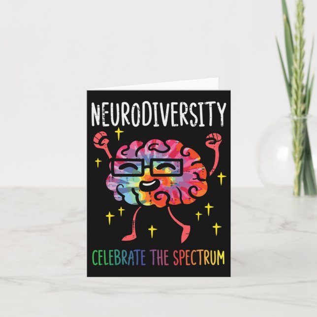 Carte Neurodiversité Sensibilisation sur l'autisme Cerve (Devant)