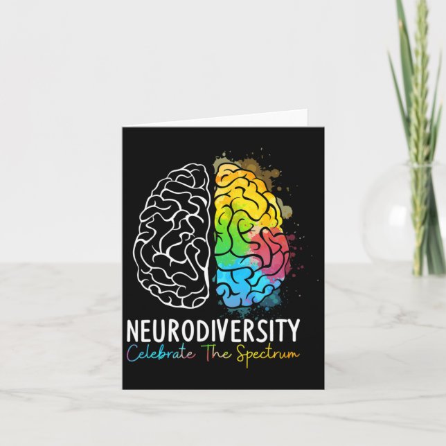 Carte Neurodiversité - spectre autistique Asd Adhd Arc e (Devant)