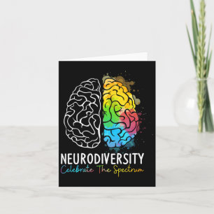 Carte Neurodiversité - spectre autistique Asd Adhd Arc e