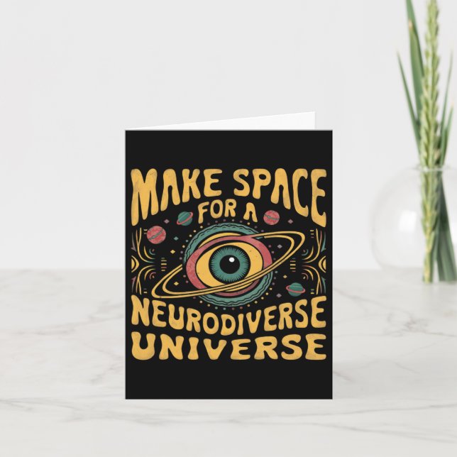 Carte Neurodiversité Univers Neurodiversité Adhd Autisme (Devant)