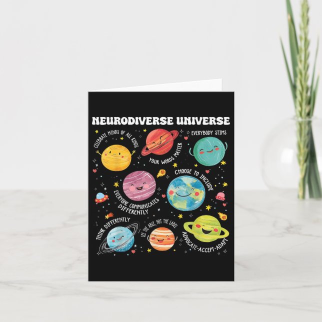 Carte Neurodiversité Universe Planète Sensibilisation su (Devant)