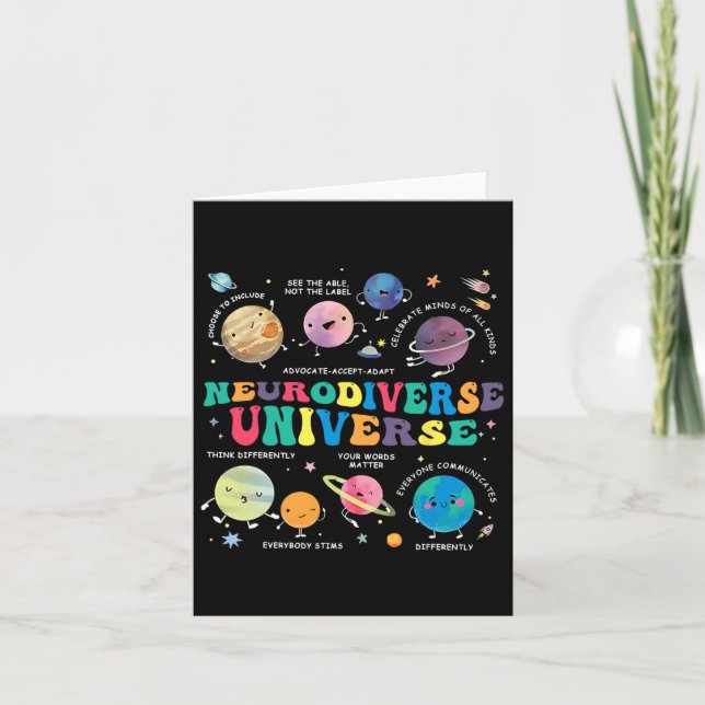 Carte Neurodiversité Universe Planète spatiale Autiste A (Devant)