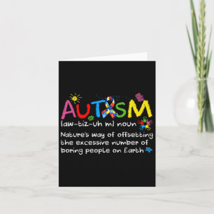Carte Neurodiversity Sensibilisation sur l'autisme Noun 