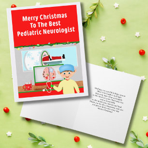 Carte Neurologue pédiatrique Joyeux Noël Santa en IRM