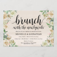 Carte Neutral Spring Post Mariage Brunch Invitatio