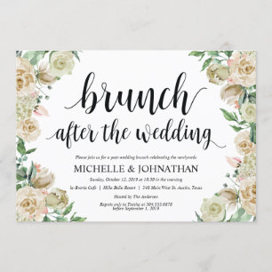 Carte Neutral Spring Post Mariage Brunch Invitatio