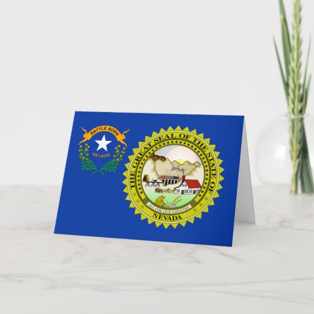 Carte Nevadan Flag & Seal, Flag of Nevada (Devant)