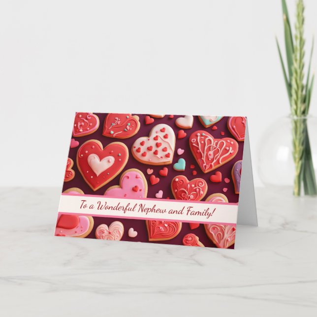Carte Neveu et famille Joyeuse Saint-Valentin (Devant)