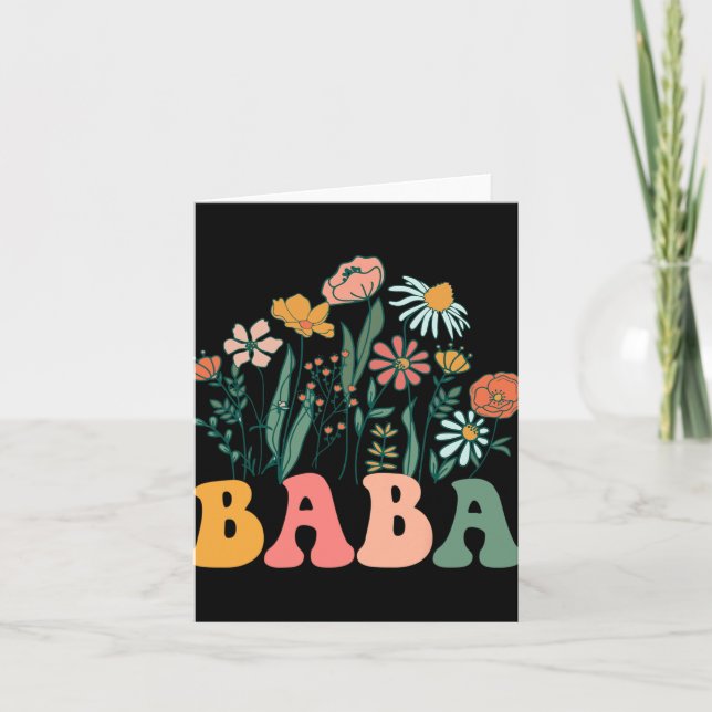 Carte New Baba Wildflower First Birthday &amp; Baby Show (Devant)