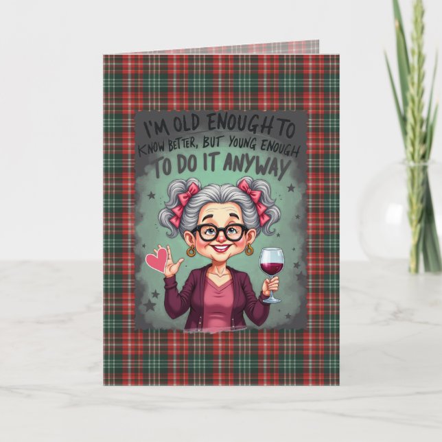 Carte New Brunswick Provincial Tartan Humorous Birthday (Devant)