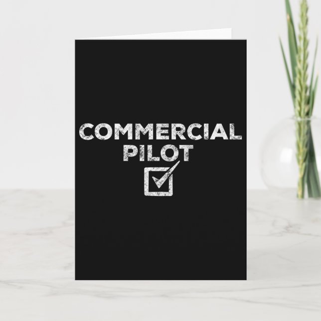 Carte New Commercial Pilot Check Box Gift  (Devant)
