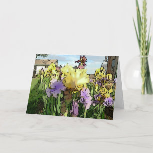 Carte New Day Gardens Notecard-iris 'Edith Wolford' W