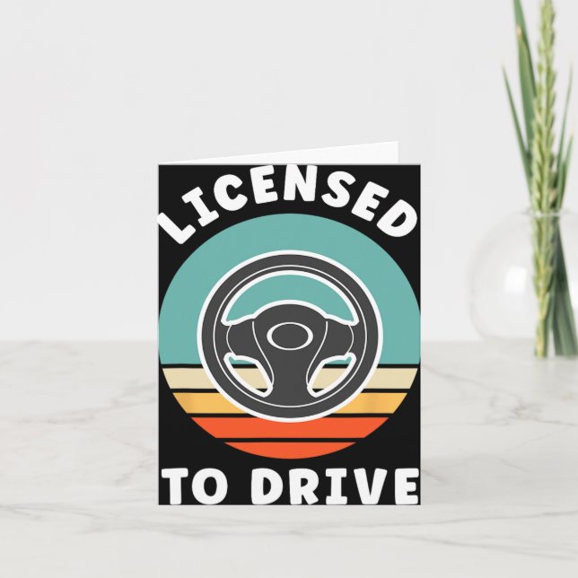 Carte New Driver Driver's Permit Celebration Teen Driver (Devant)