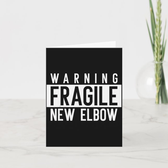 Carte New Elbow! Funny Fracture Surgery And Elbows Injur (Devant)