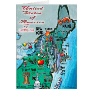 Carte New England USA