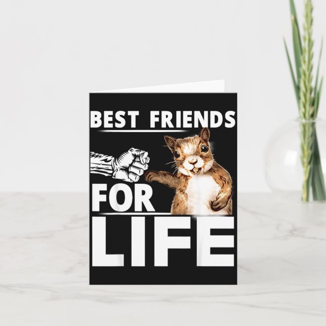 Carte New Funny Squirrel Friend For Life - Men,women  (Devant)