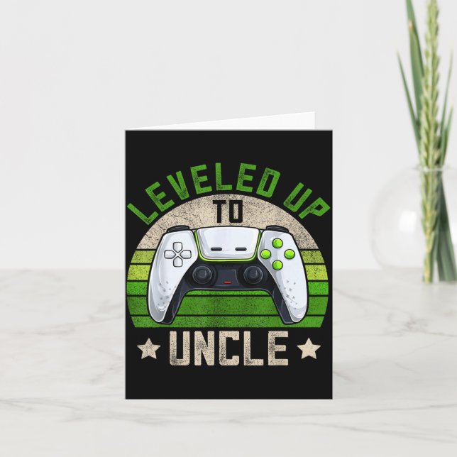 Carte New Gamer Uncle Apparel, Funny Pregnancy Announcem (Devant)