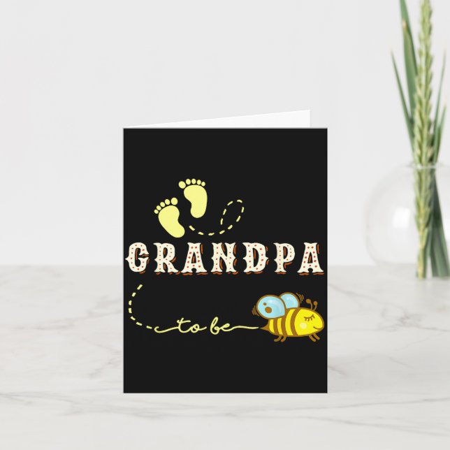 Carte New Grandpa Grandpa To Bee Funny Fathers Day Shirt (Devant)