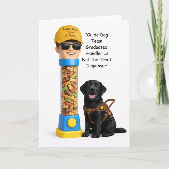 Carte New Guide Dog Team Graduation Card – Working Dog,  (Devant)