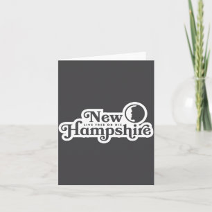 Carte New Hampshire Vintage Live Or Die Mountain _1