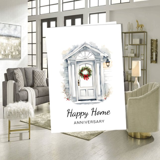 Carte New Home Anniversary Card | Real Estate Agent (Créateur téléchargé)