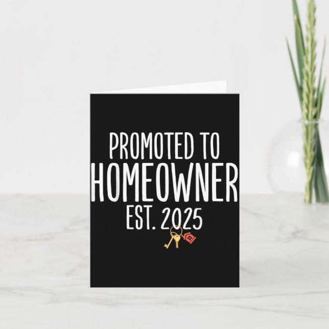 Carte New Homeowner 2025 Housewarming First Time Home Bu (Devant)