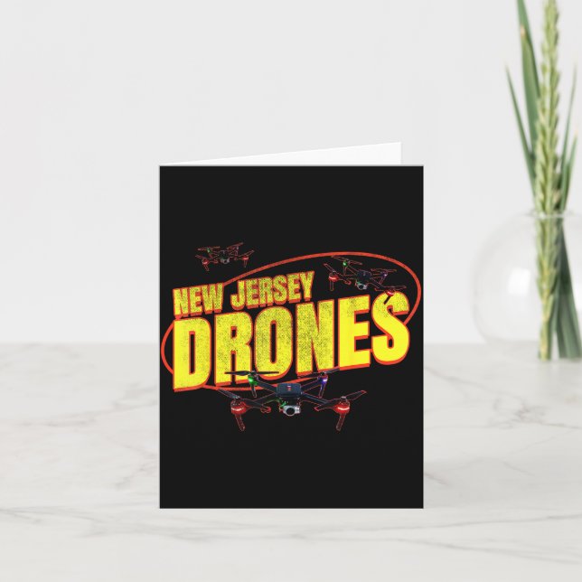 Carte New Jersey Drones Funny Mystery Drones In New Jers (Devant)