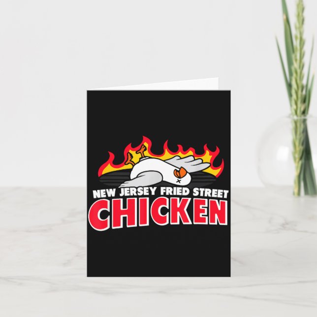 Carte New Jersey Fried Street Chicken Funny Food  (Devant)