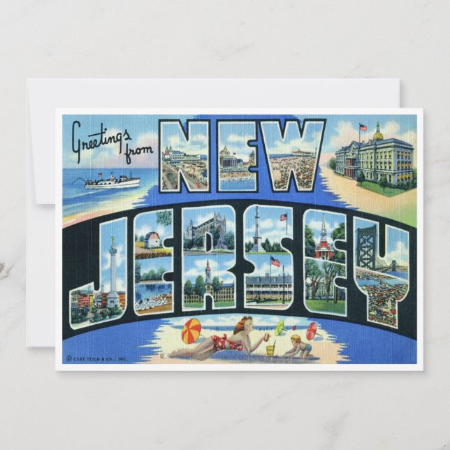 Carte New Jersey vintage (Devant)