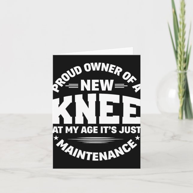 Carte New Knee Replacement Surgery Get Well Recovery Gag (Devant)