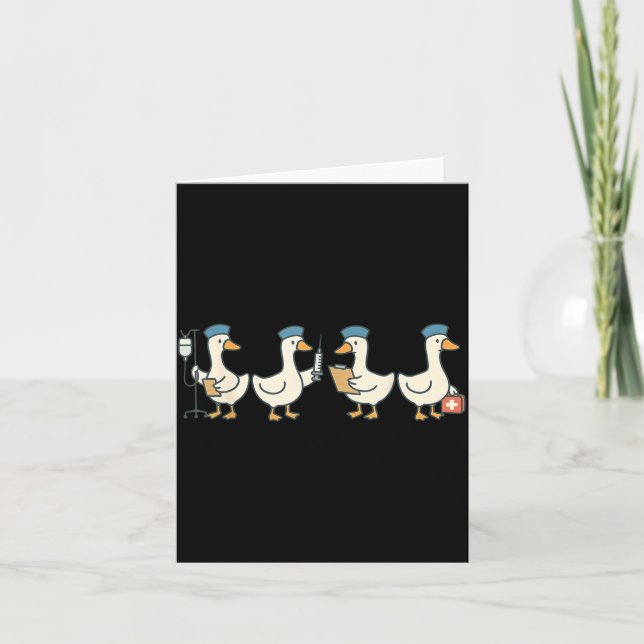 Carte New nurse graduation goose school nursing  (Devant)
