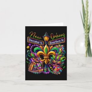Carte New Orleans Mardi Gras Sublimation Decatur Et Bou