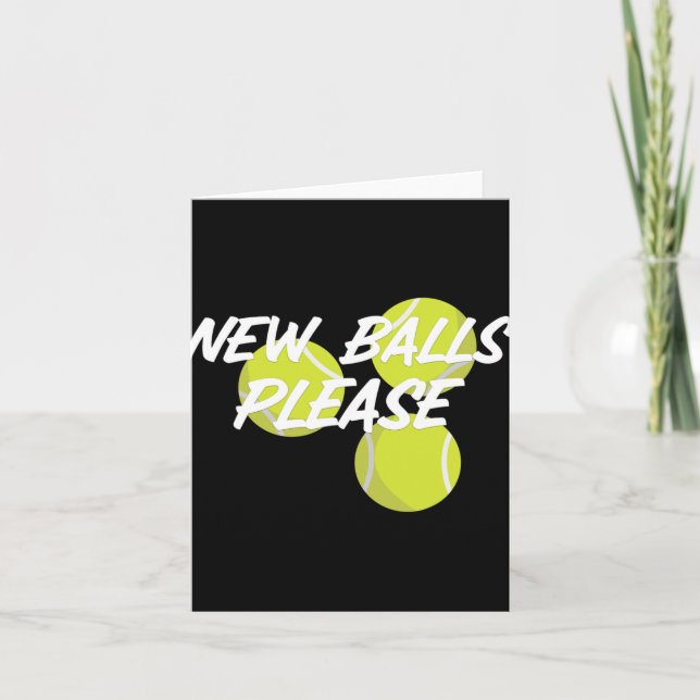 Carte New Please Funny Tennis  (Devant)