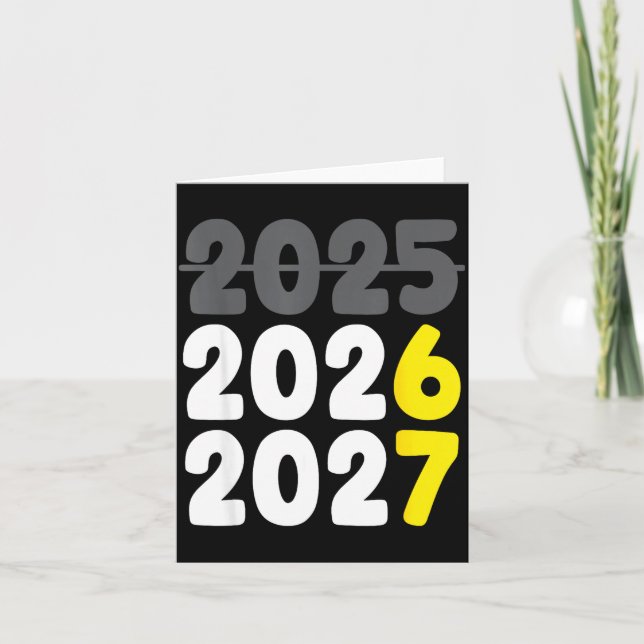 Carte New Year 2026 Funny Six Seven 67 Meme Gen Alpha Sl (Devant)