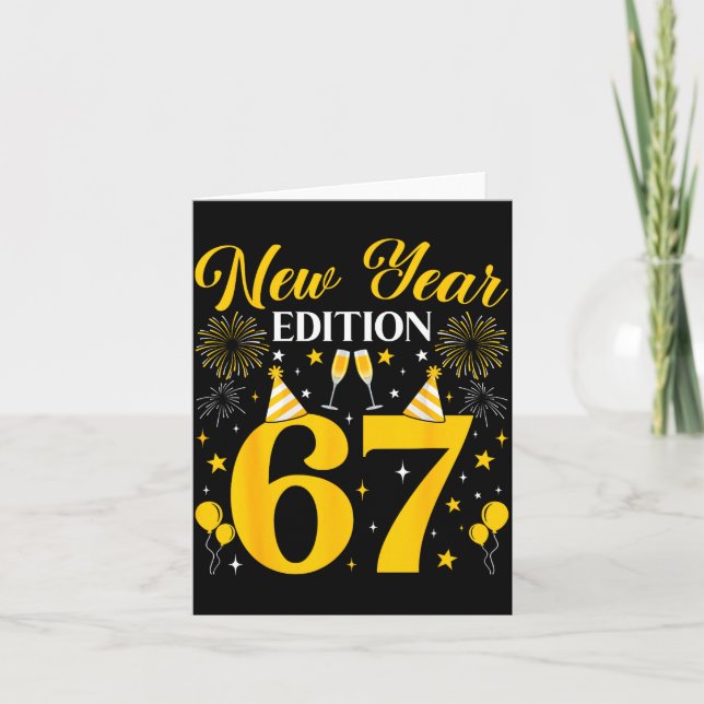 Carte New Year Edition 67 Funny 6 7 Meme New Year 2026 T (Devant)