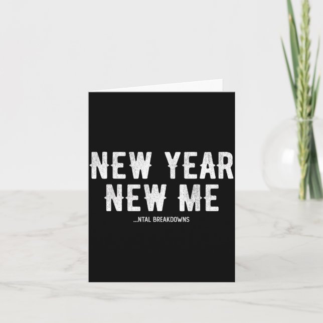 Carte New Year New Mental Breakdowns Funny New Years Eve (Devant)