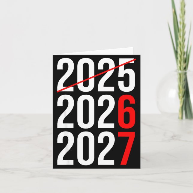 Carte New Year Next Two Year Are 2026 2027 Funny 67 Meme (Devant)