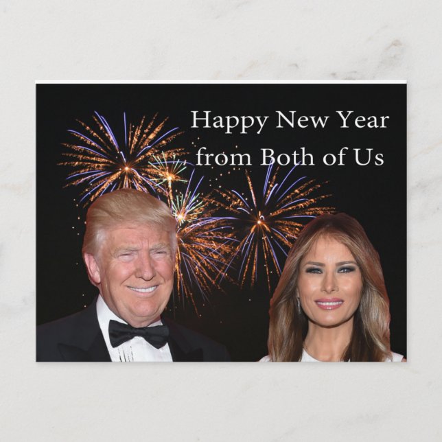 Carte New Years de Donald et Melania Trump (Devant)